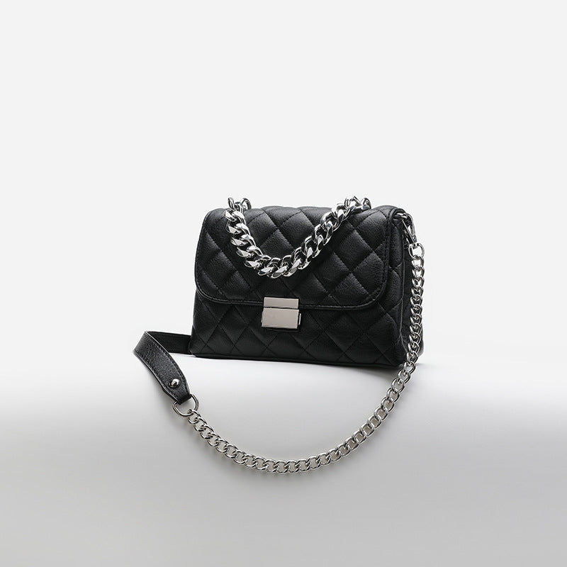 Dames Schoudertas Quilted Zilveren Ketting Patroon