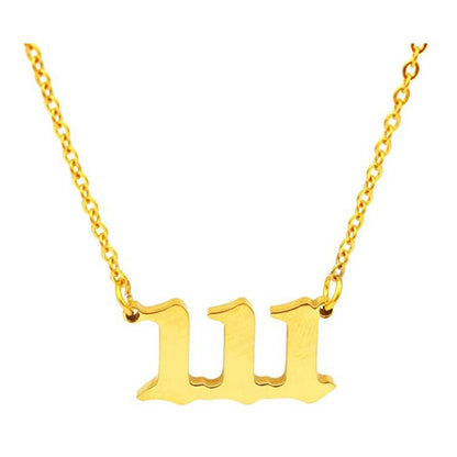 Gouden Ketting met Geluksengel en Cijfer Sieraad
