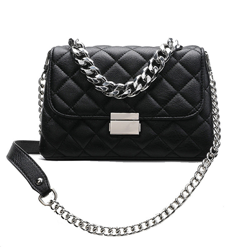 Dames Schoudertas Quilted Zilveren Ketting Patroon