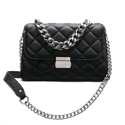 Dames Schoudertas Quilted Zilveren Ketting Patroon