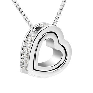 Dames Ketting met Steentjes Zilver Hartvormig Trendy Sieraad