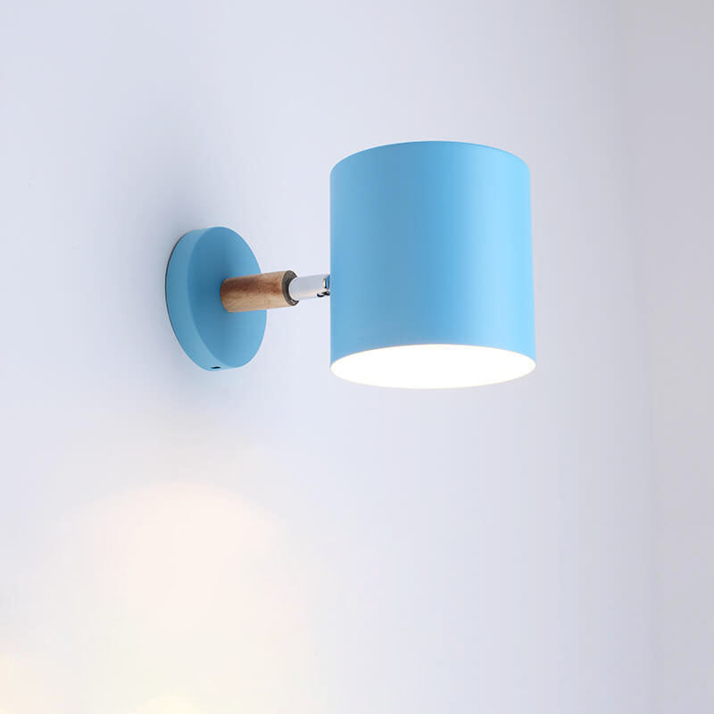 Wandlamp Metaal Hout Verstelbaar Slaapkamer Woonkamer Scandinavisch Macaronkleur E27 Bedlamp Muurlamp