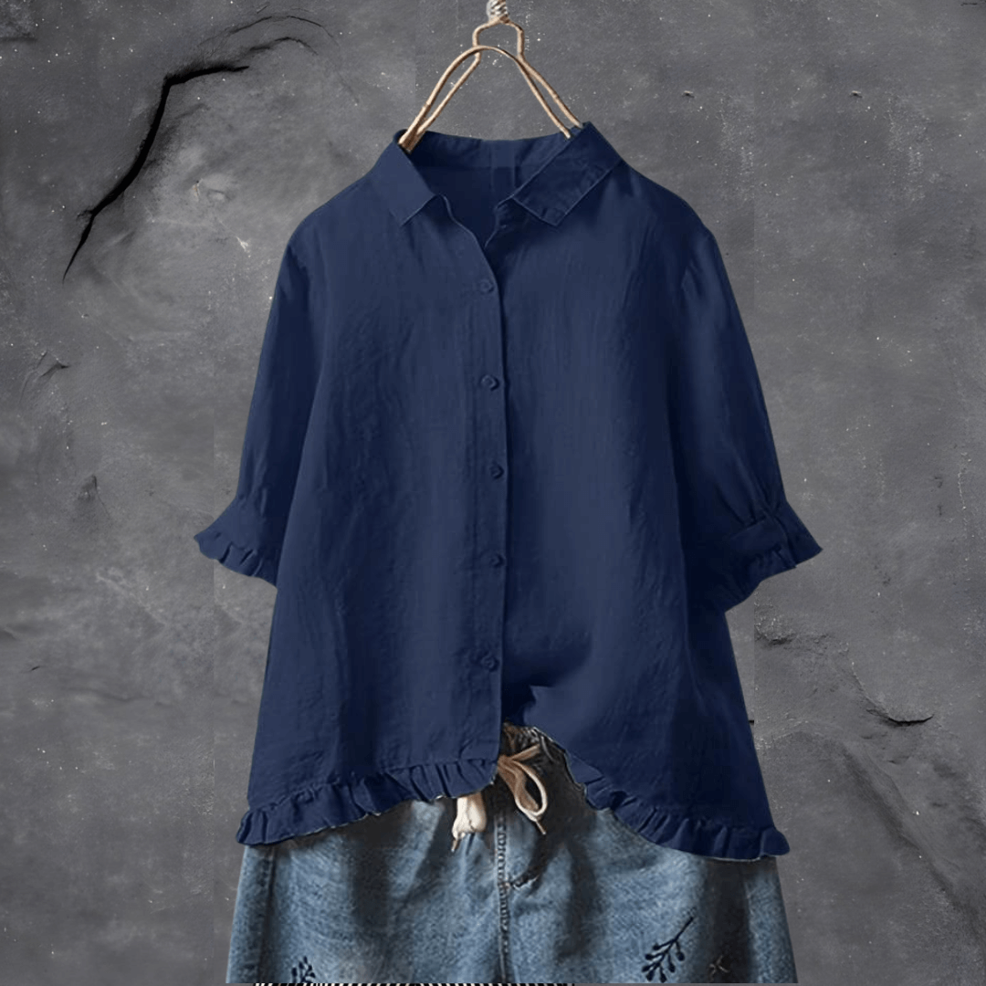 Katoenen Shirt Vrouwelijk Mode Met Stijl - StudioMarella