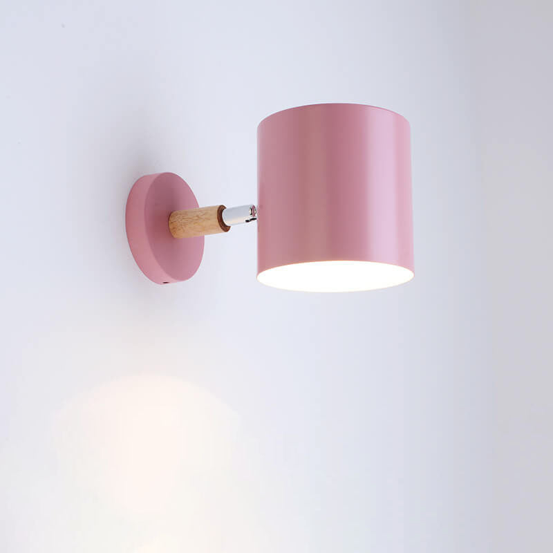 Wandlamp Metaal Hout Verstelbaar Slaapkamer Woonkamer Scandinavisch Macaronkleur E27 Bedlamp Muurlamp