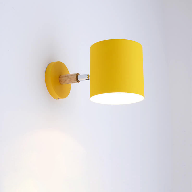 Wandlamp Metaal Hout Verstelbaar Slaapkamer Woonkamer Scandinavisch Macaronkleur E27 Bedlamp Muurlamp