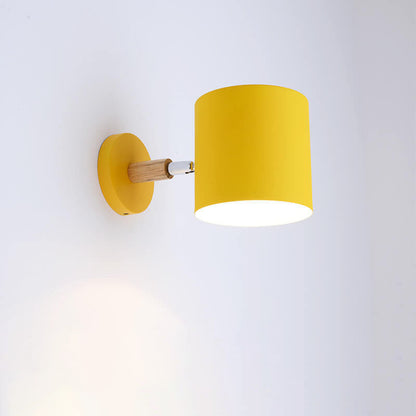 Wandlamp Metaal Hout Verstelbaar Slaapkamer Woonkamer Scandinavisch Macaronkleur E27 Bedlamp Muurlamp