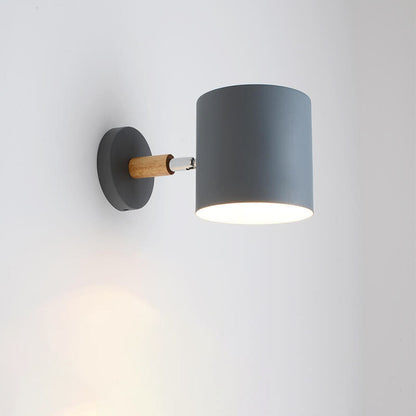 Wandlamp Metaal Hout Verstelbaar Slaapkamer Woonkamer Scandinavisch Macaronkleur E27 Bedlamp Muurlamp