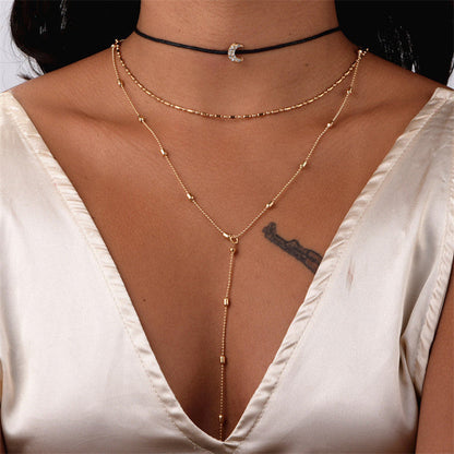 Gouden Choker Ketting voor Vrouw met Hangende Pendant - StudioMarella