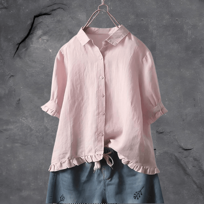 Elegant Katoenen Shirt voor Vrouw met Tijdloos Design