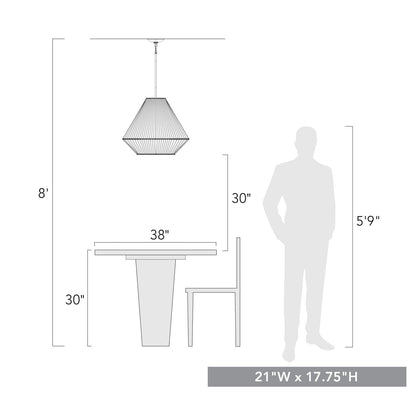 Hanglamp Gevlochten Touw Mat Zwart Staal 53cm Dimbaar E12 Naturel Bohemian Woonkamer