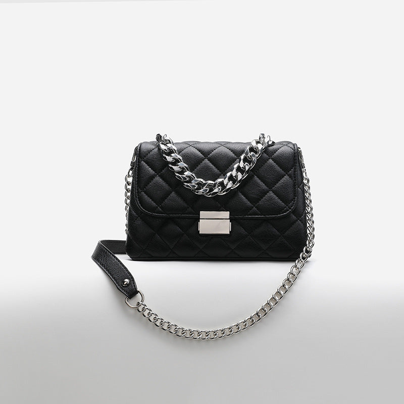 Dames Schoudertas Quilted Zilveren Ketting Patroon