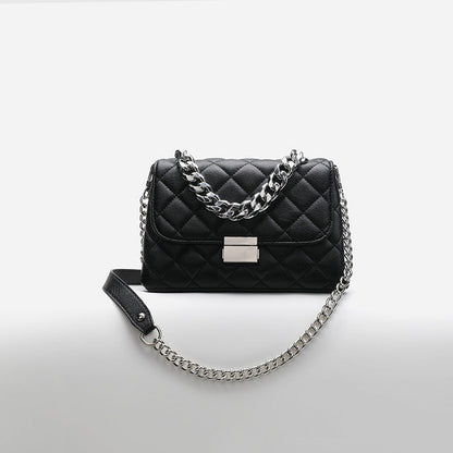 Dames Schoudertas Quilted Zilveren Ketting Patroon