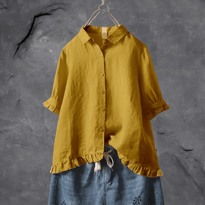 Elegant Katoenen Shirt voor Vrouw met Tijdloos Design