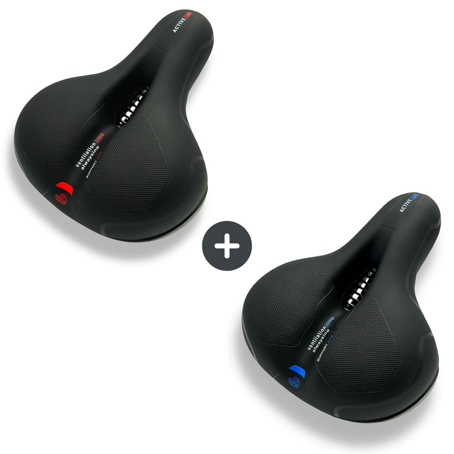 Ergonomisch Fietszadel met Geldemping Rood Blauw Geel Comfortabel Zadel voor Fiets Anti-Drukpunt