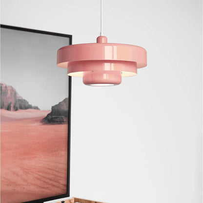 Hanglamp Metaal Gelaagd Ø35cm Oranje E27 Eettafel Woonkamer Retro Design Verlichting Industrieel Modern
