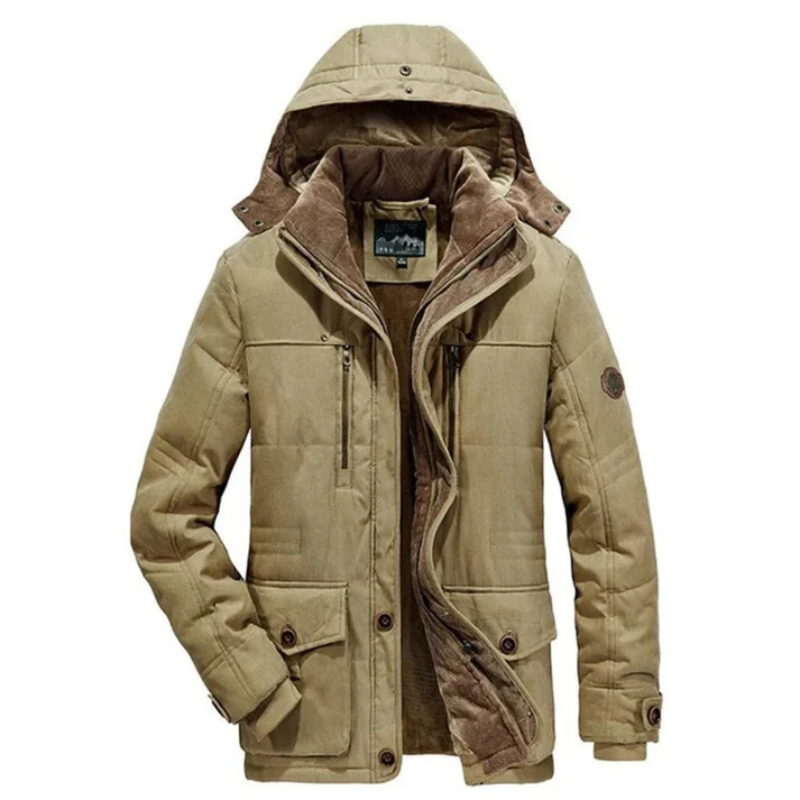 Heren Winterjas Gewatteerd met Capuchon Warm en Waterdicht - StudioMarella