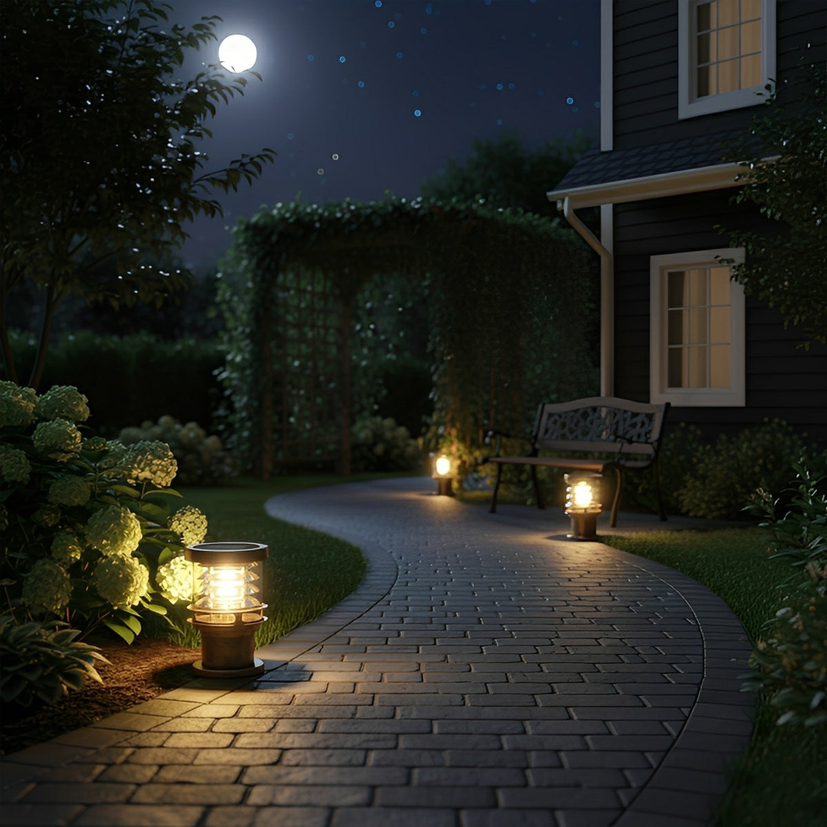 Moderne Waterdichte Buitenlamp Paal Cilinder Led Tuinverlichting IP65 Voor Oprit Pad En Terras