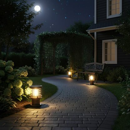 Moderne Waterdichte Buitenlamp Paal Cilinder Led Tuinverlichting IP65 Voor Oprit Pad En Terras