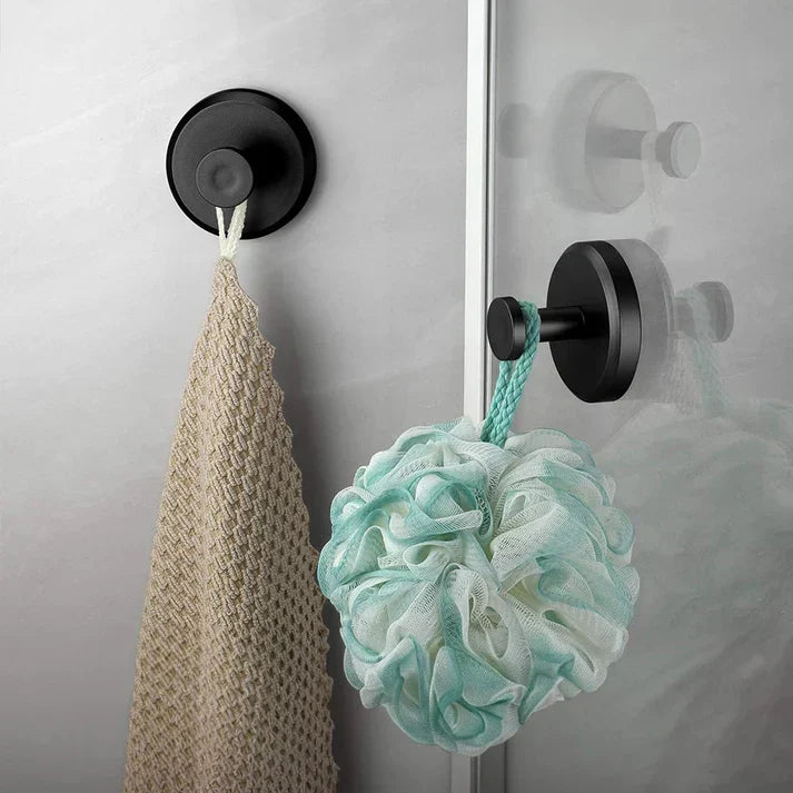 Handdoekhaak zonder Boren RVS Zuignap Badkameraccessoire Muurbevestiging Houder Handdoekhouder Zwart Zilver Goud Modern