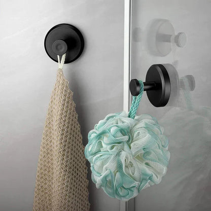 Handdoekhaak zonder Boren RVS Zuignap Badkameraccessoire Muurbevestiging Houder Handdoekhouder Zwart Zilver Goud Modern