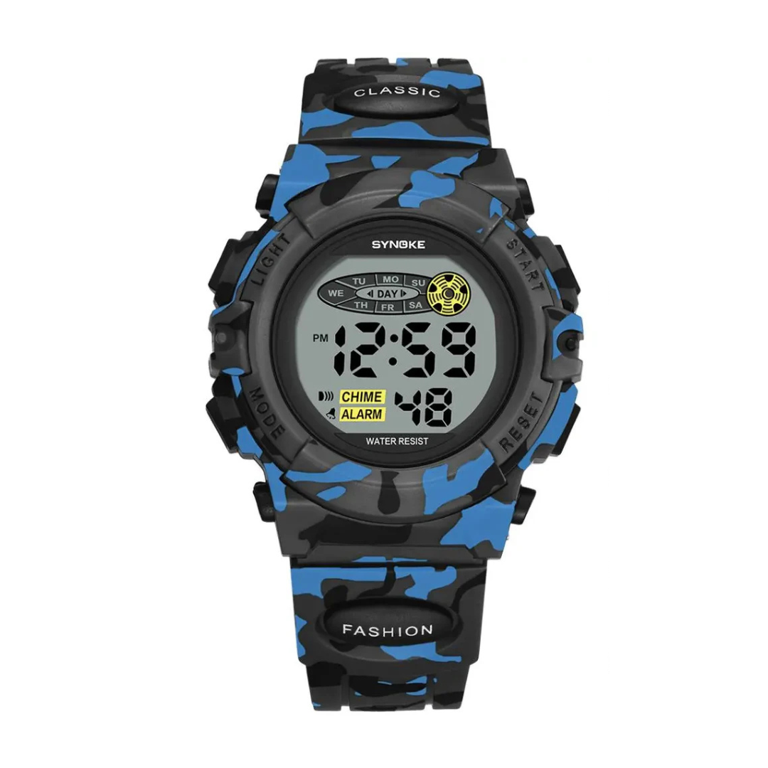 Digitaal Kinderhorloge Waterdicht & Stoßvastig – Datum Alarm Stopwatch Functie – Leerzame Sportuhr met Verlichting – PU Siliconen Band Jongens Meisjes 6-15 Jaar