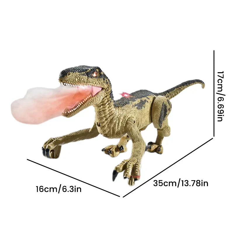 Bestuurbare Prehistorische Speeldino met Mistfunctie – Bewegende Robot Dino voor Kinderen – Oplaadbaar met Afstandsbediening – Dinosaurus Speelgoed met Geluid en Lichteffecten