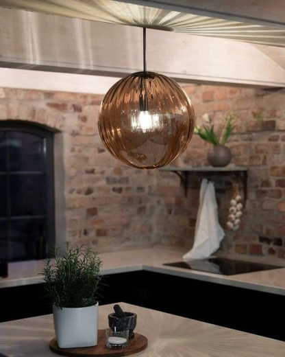 Handgeblazen glazen hanglamp bol met verstelbare kabel grijs blauw bruin rood groen amber 15x22cm 20x25cm sfeerlicht eetkamer woonkamer slaapkamer moderne design verlichting