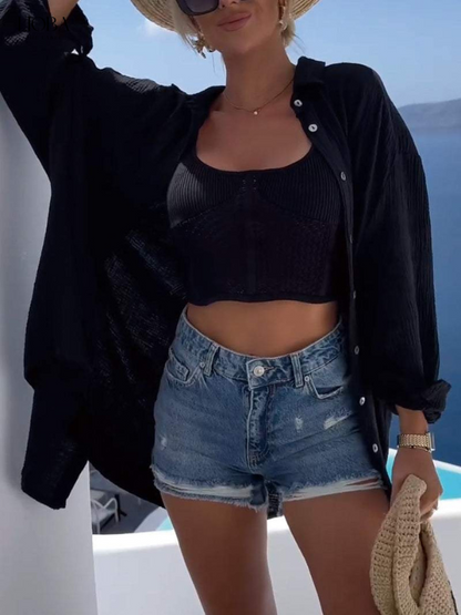 Vrouwelijke Blouse met Oogprint - StudioMarella