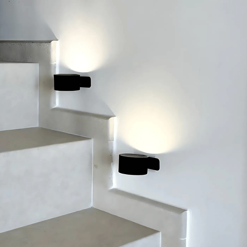 LED Wandlamp Draadloos met Accu en 360° Draaifunctie | Compact Design voor Woonkamer, Slaapkamer, Leeshoek, Hal | Instelbare Kleurtemperatuur Warmwit Neutraalwit Koudwit | Oplaadbare Verlichting 2000mAh