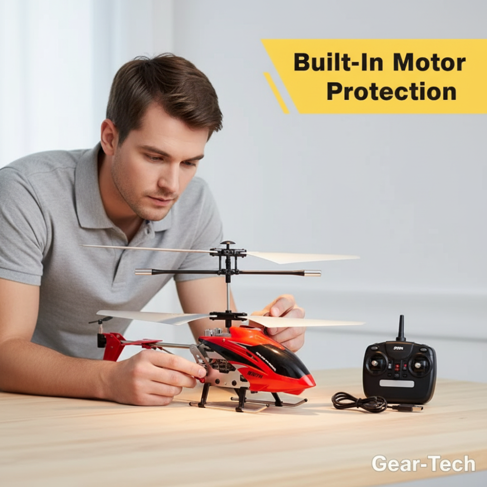 Bestuurbare RC Helikopter 3.5 Kanalen Infrarood met Gyroscoop Binnen Crimson Rood
