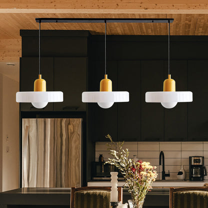 Luccon Triple Hanglamp Glas G9 Retro Kleuren Eettafel Woonkamer Design Verlichting Meerlamp
