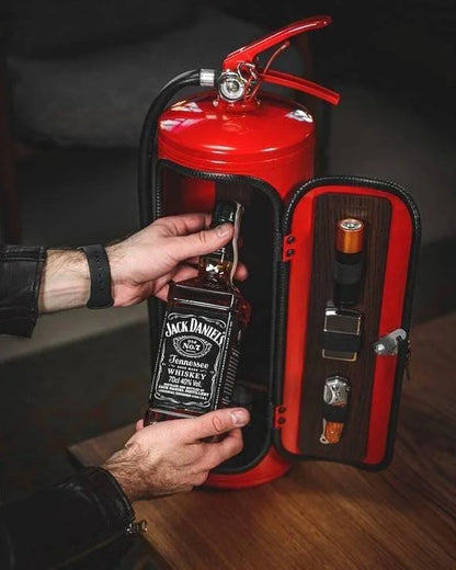 Geheime Drankopslag Brandblussercapsule Metaal Rood Zwart Mancave Bar