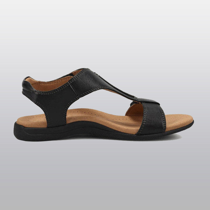 Orthopedische Dames Sandalen met Voetgewelfsteun T-band Verstelbaar Ademend Microvezel Zomer Comfortabel