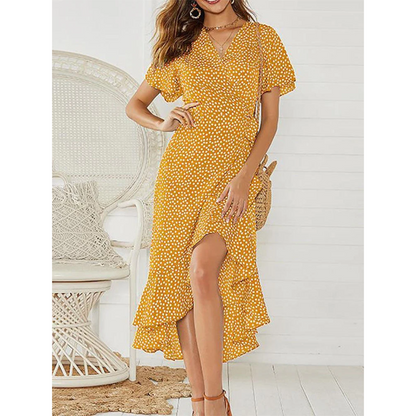 Zomerse Maxi Jurk Bohemian Stijl Lange Mouwen