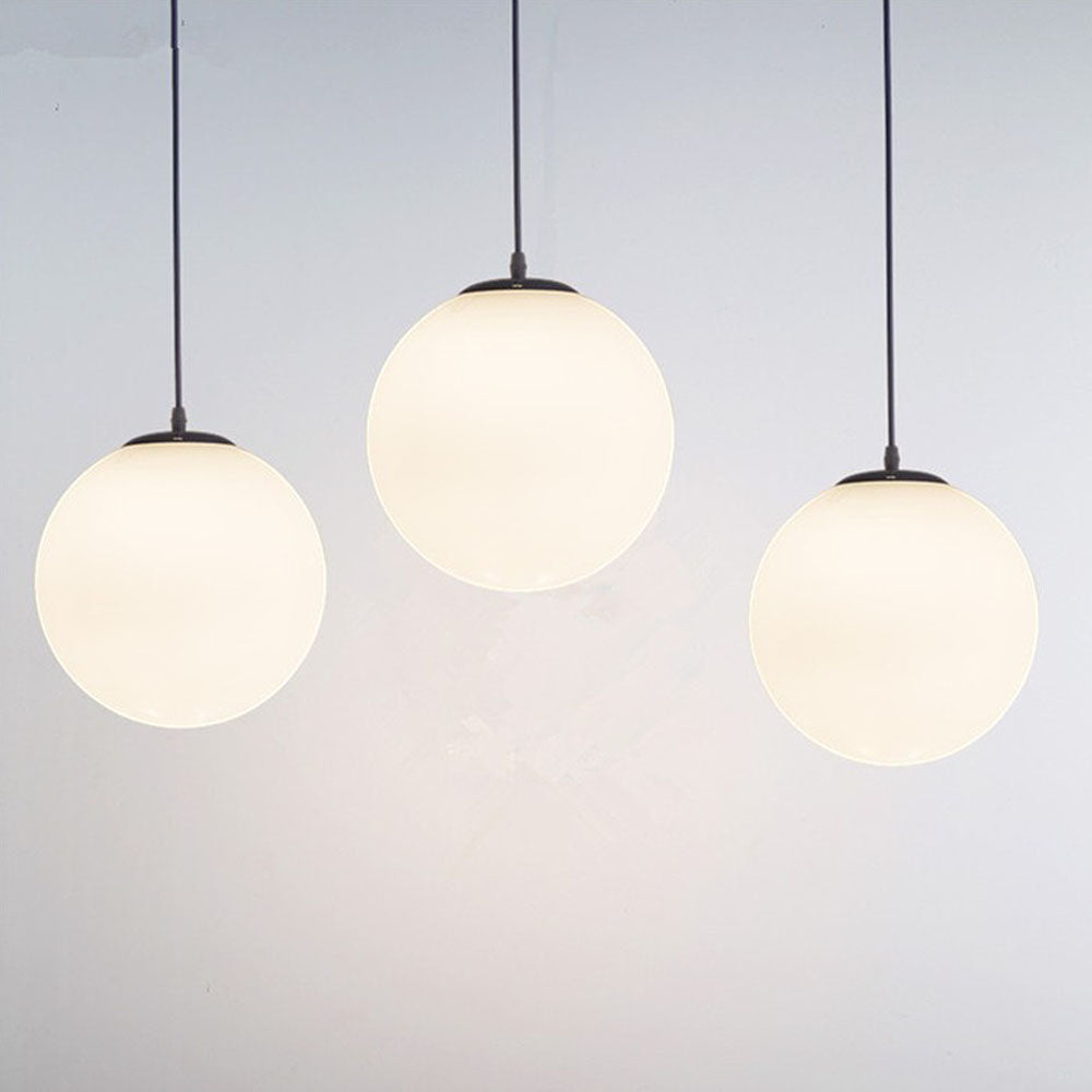 Hanglamp Glas Bol E27 Wit Eettafel Keuken Woonkamer Moderne Verlichting Ronde Hanglamp Minimalistisch Interieur