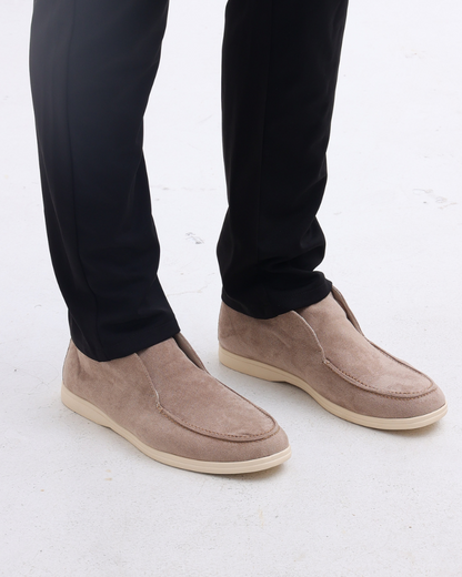 Heren Suède Slip On Loafers Middelhoge Schoenen