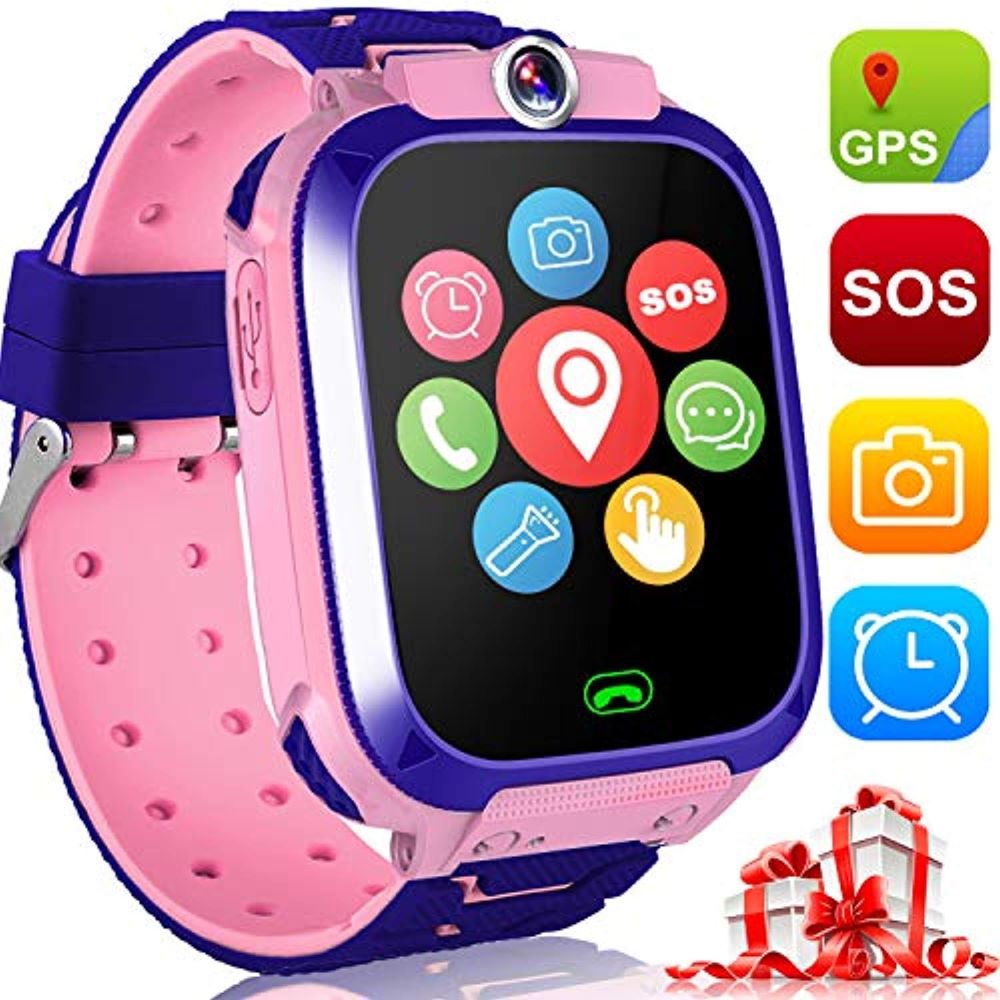 GPS-smartwatch voor kinderen vanaf 4 jaar met camera, telefoon en SOS-functie