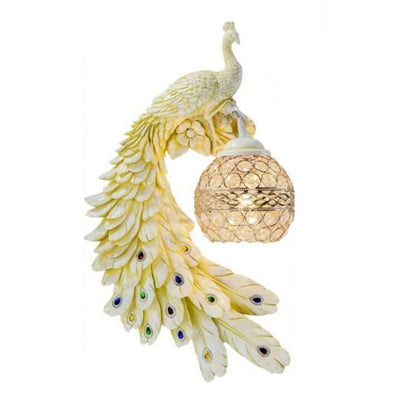 Pauw Wandlamp Kristal Resin Kleurrijk 45cm Woonkamer Slaapkamer Decoratieve Wandverlichting Dier Luxe Art Deco Hal