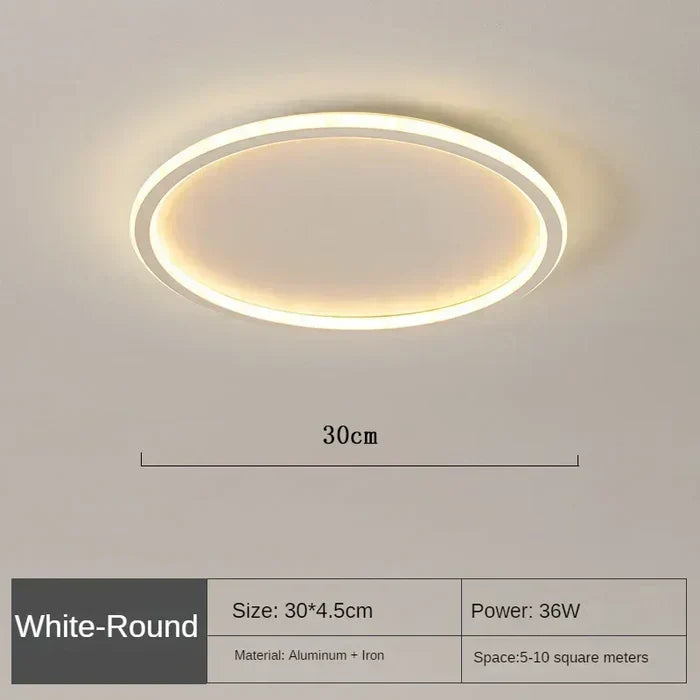 Ronde Plafondlamp Scandinavisch Design Goud Zwart Wit 20-50cm LED Dimbaar Metaal Glas Woonkamer Slaapkamer Eetkamer
