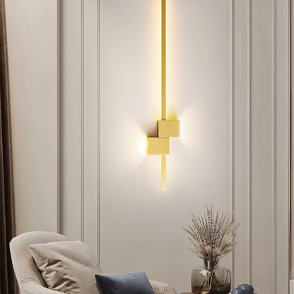 LED Wandlamp Modern Aluminium 62cm Warm Wit Zwart Wit Goud