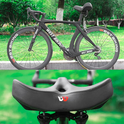 Ergonomisch Fietszadel Breed Ademend 23cm Gel Vulling Comfortabel Rijden Lange Tochten Universeel Pasvorm
