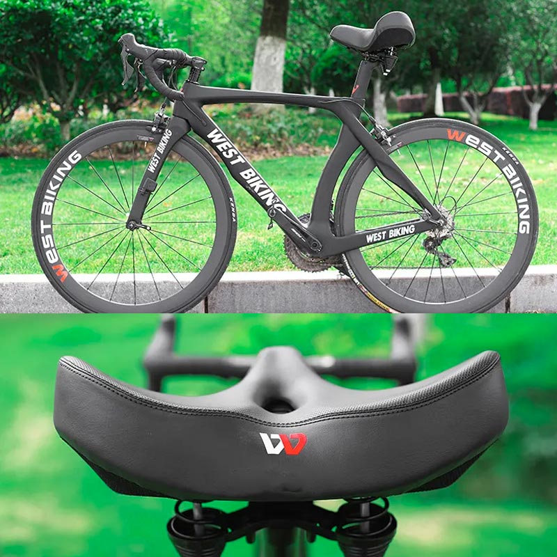 Ergonomisch Fietszadel met Extra Vulling Comfort en Drukverlichting