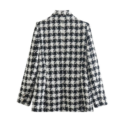 Heren Blazer Dubbele Knopen Elegant Getailleerd Luxe Jas