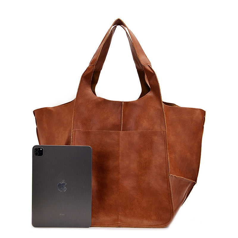 Dames Schoudertas Groot Faux Leer Vintage Look