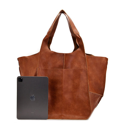 Dames Schoudertas Groot Faux Leer Vintage Look