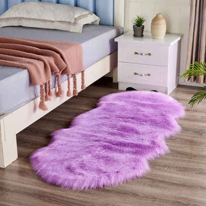 Vloerkleed Schapenvacht Imitatie Pluizig Antislip 60x120cm Slaapkamer Woonkamer Zacht