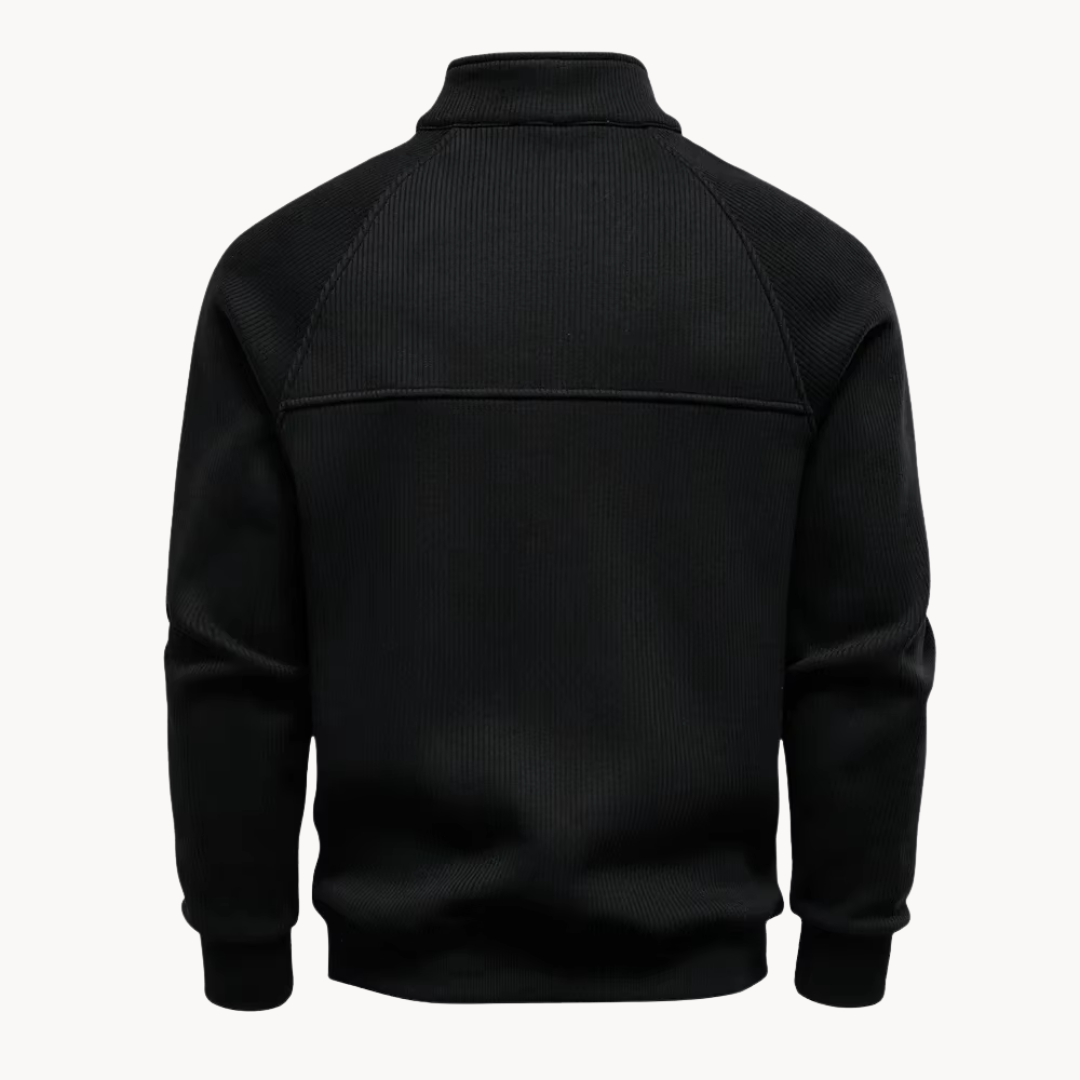 Heren Trui Katoenmix Quarter-Zip Casual Fit