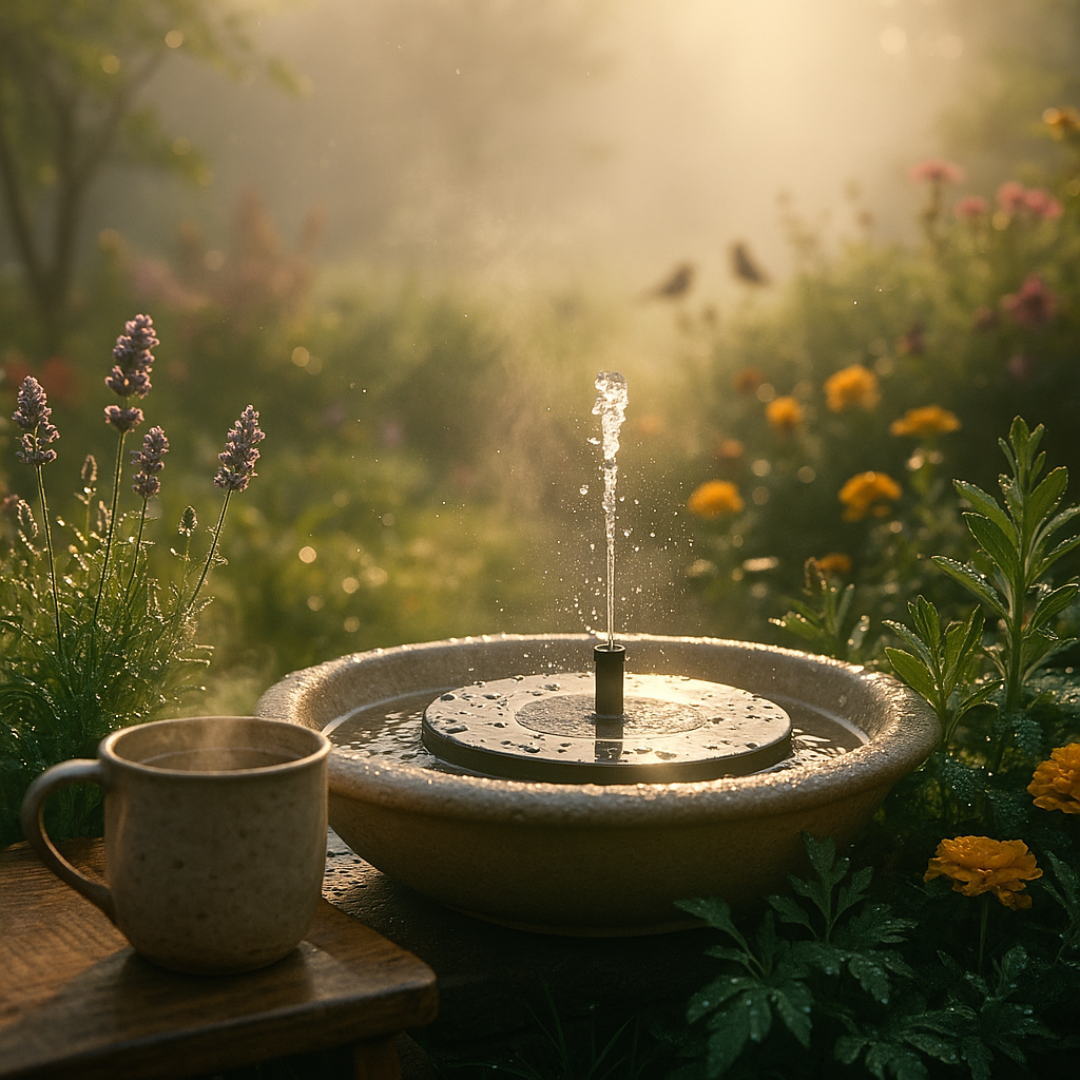 Zonne-energie Fonteinpomp voor Vijver Vogelbad en Tuin met Automatische Werking