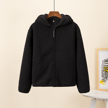 Vrouwelijke Fleece Vest met Capuchon Zacht Sherpa Jasje