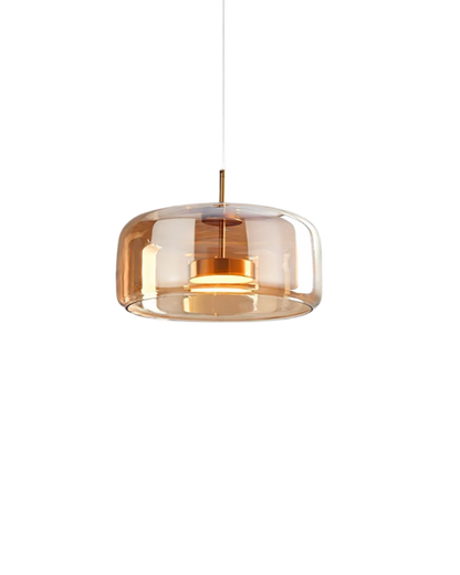 Hanglamp Rookglas met LED Verlichting Goud Zwart Amber Dimbaar Eetkamer | Scandinavische Glazen Plafondlamp Metalen Finish Keukeneiland Moderne Verlichting Woonkamer Design